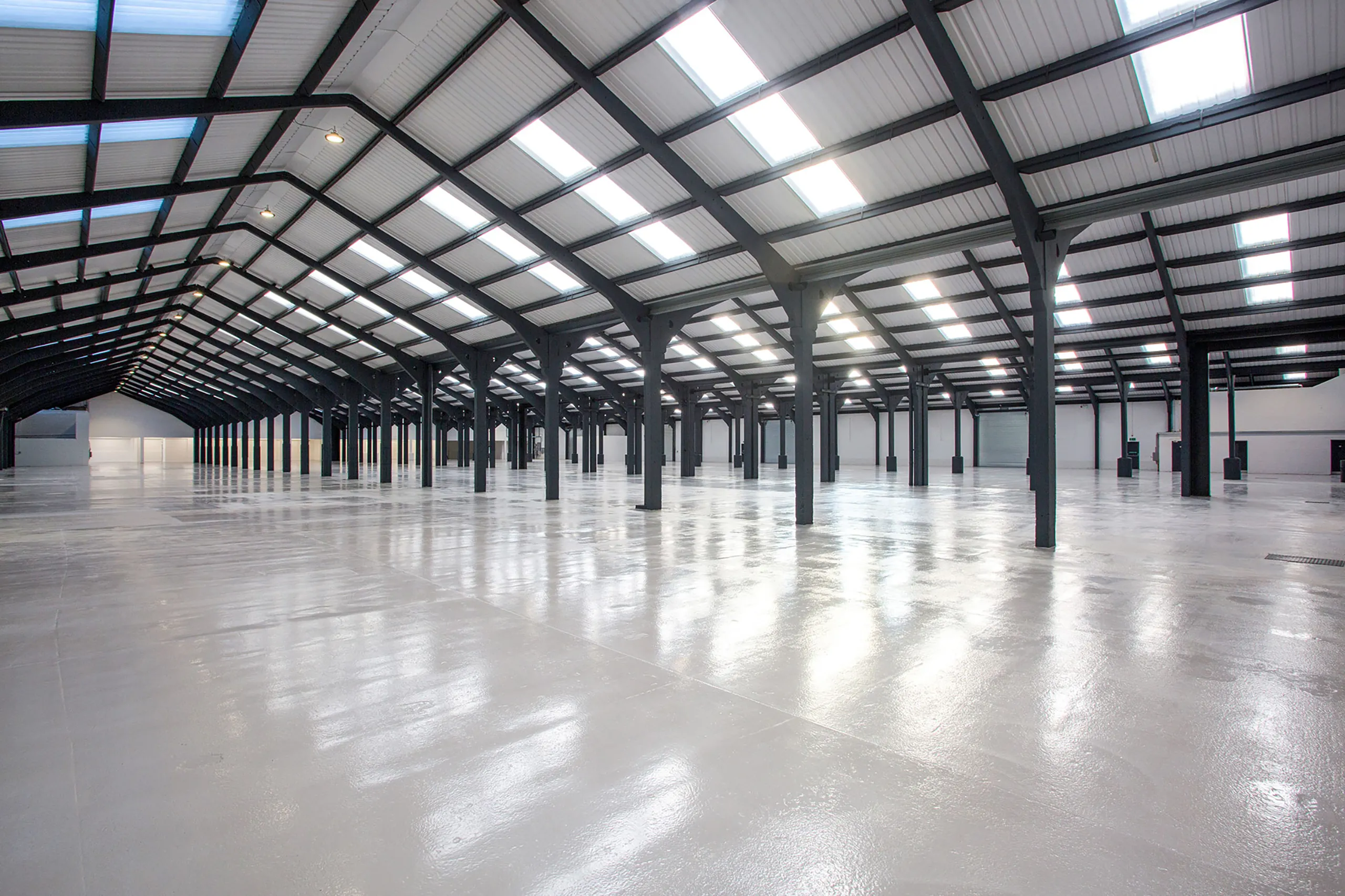inside industrial warehouse